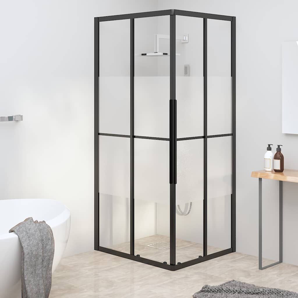 vidaXL Душ кабина полуматирано ESG стъкло 90x70x180 см