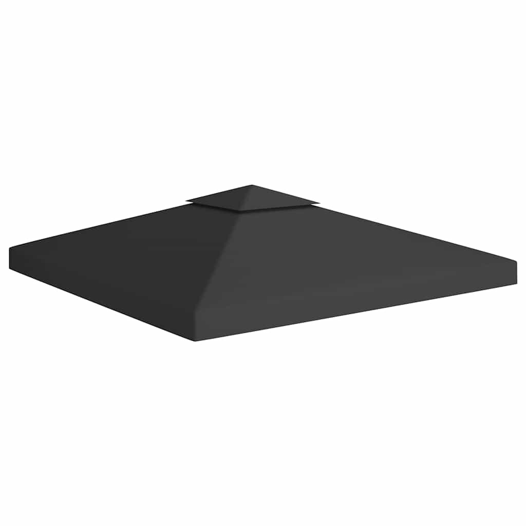 vidaXL Двоен покрив за шатра 310 г/м² 3x3 м черен