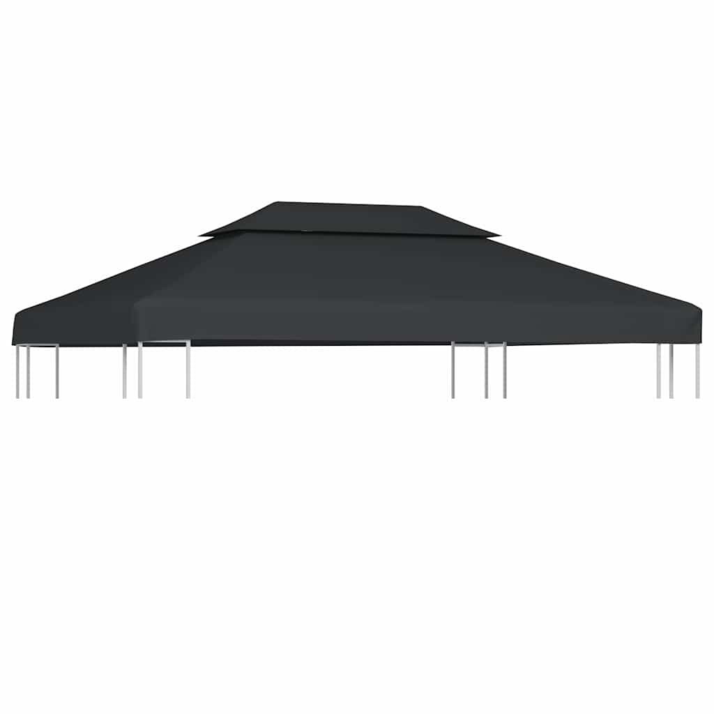 vidaXL Двоен покрив за шатра 310 г/м² 4x3 м антрацит