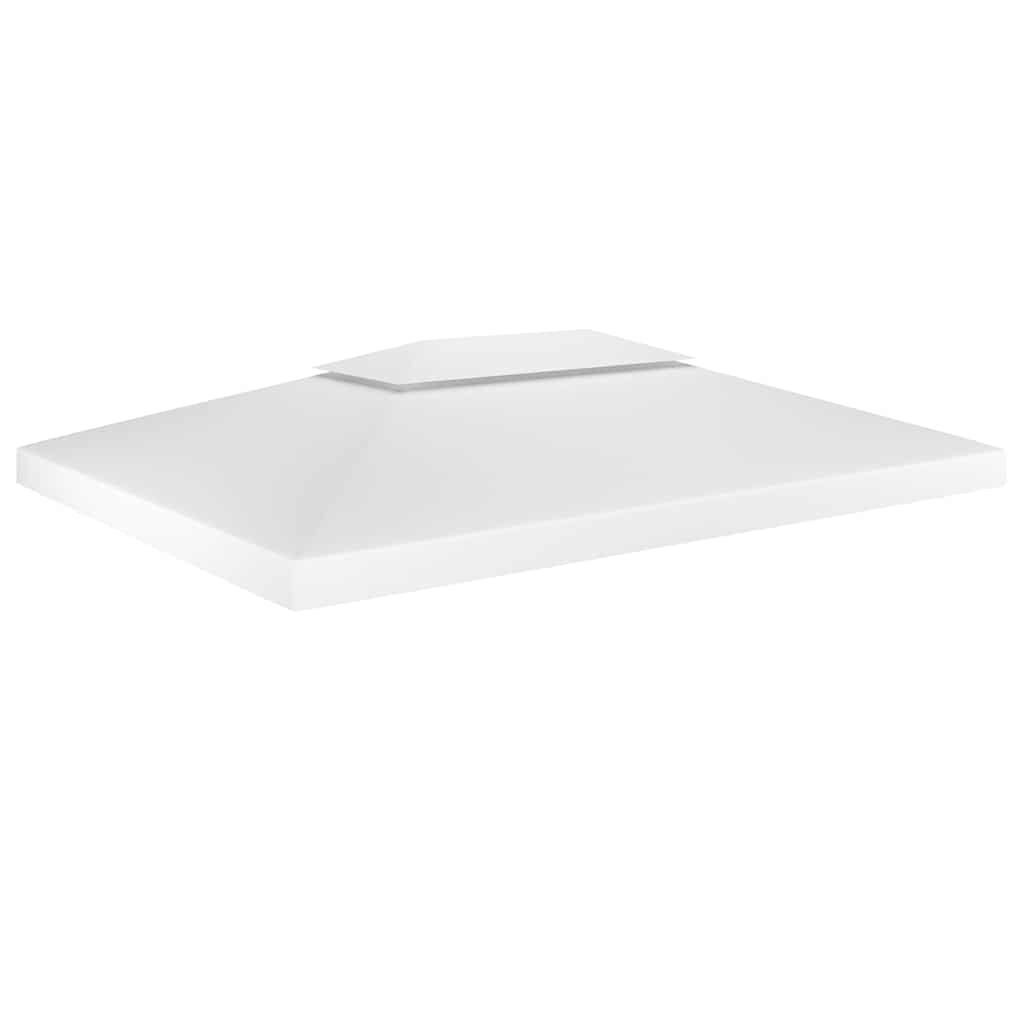 vidaXL Двоен покрив за шатра 310 г/м² 4x3 м бял