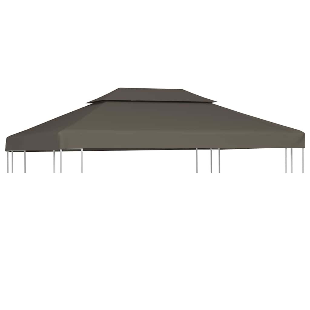 vidaXL Двоен покрив за шатра 310 г/м² 4x3 м таупе