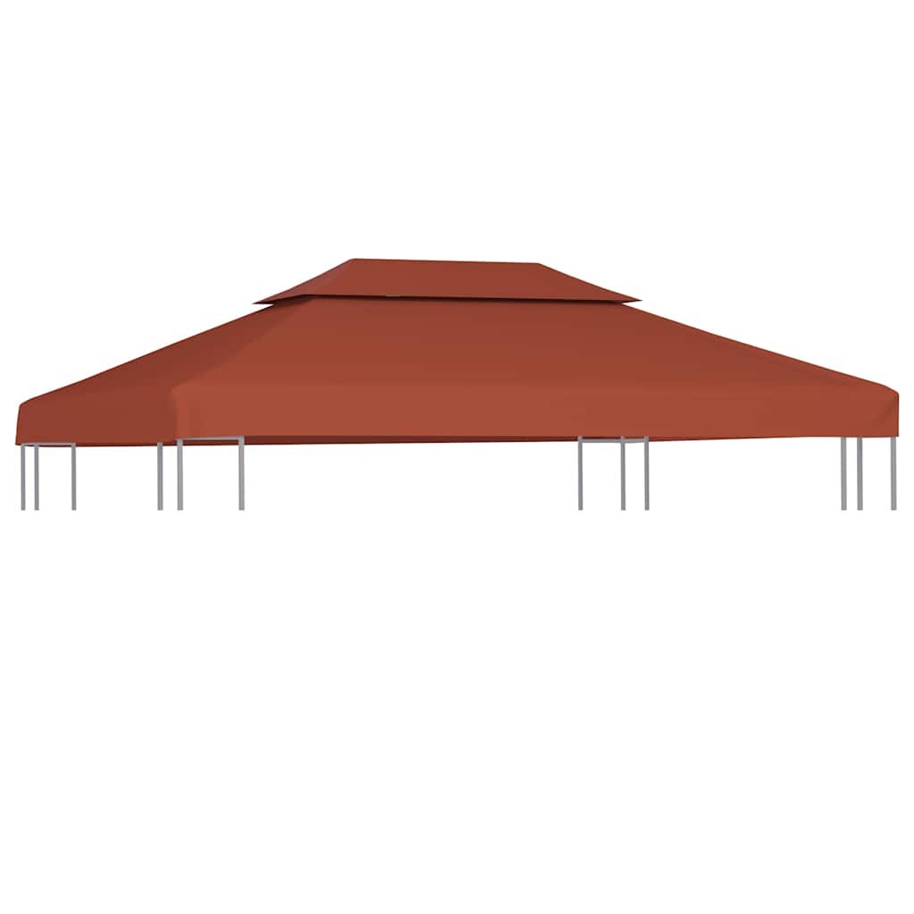 vidaXL Двоен покрив за шатра 310 г/м² 4x3 м теракота