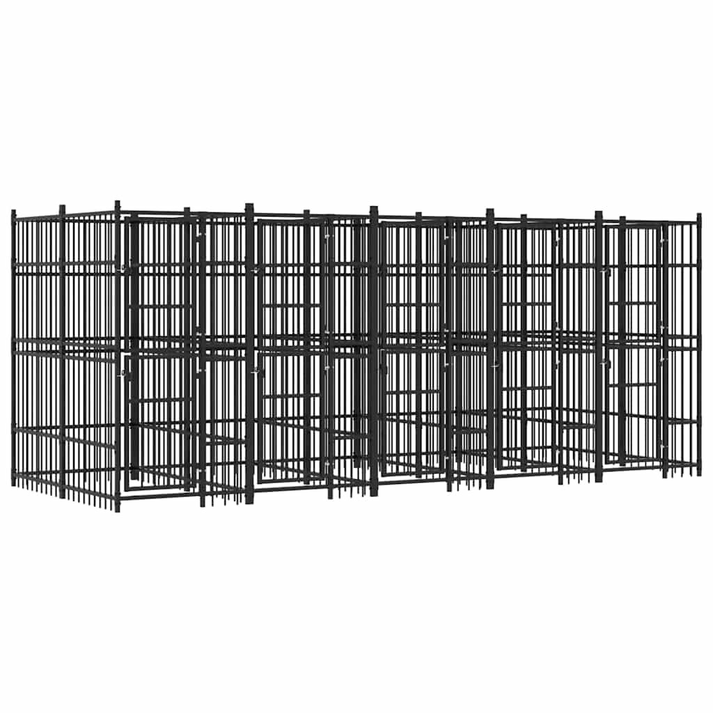 vidaXL Дворна клетка за кучета стомана 922 м²