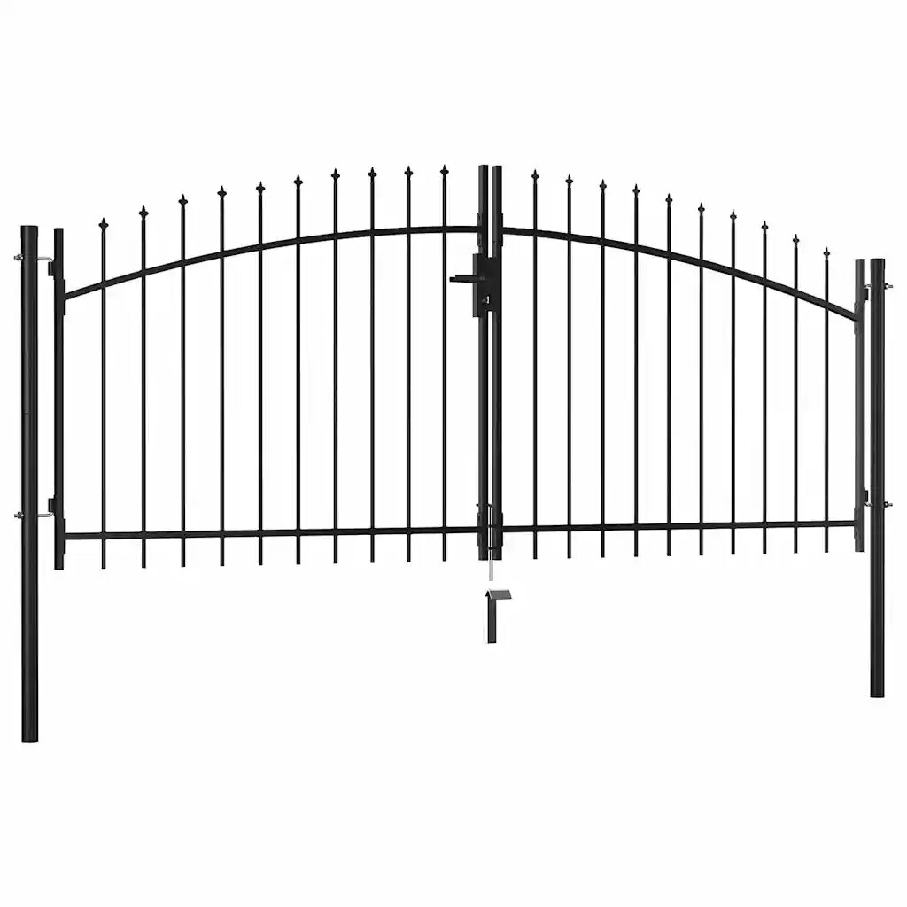 vidaXL Двойна оградна порта Woerden с копчест връх 2995x1495 см