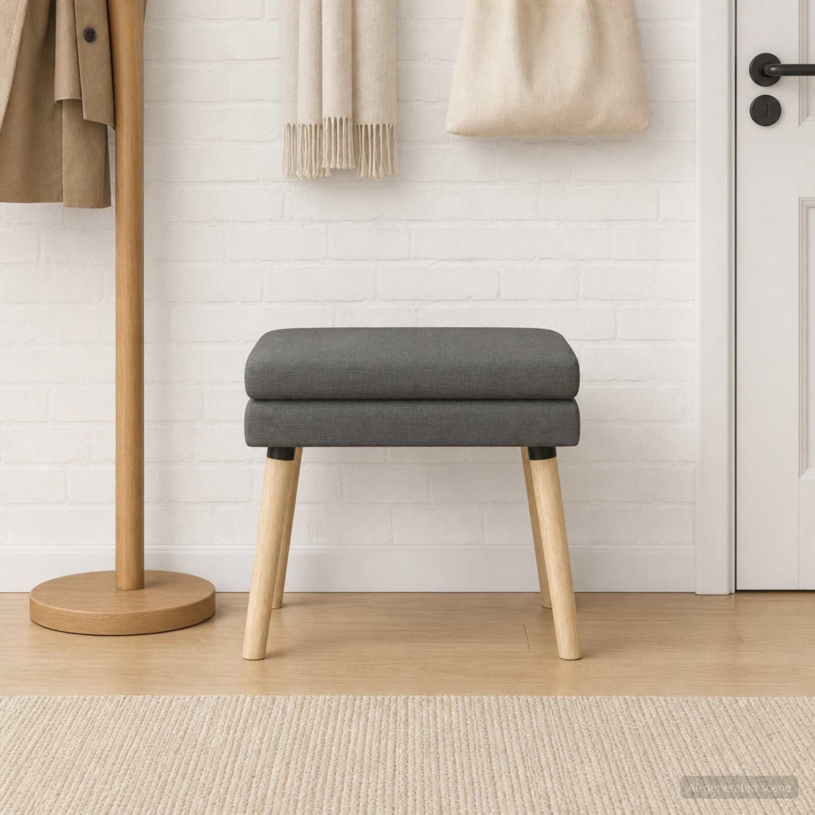 vidaXL Двойно легло Тъмносиво 60 x 40 x 46 см Текстил