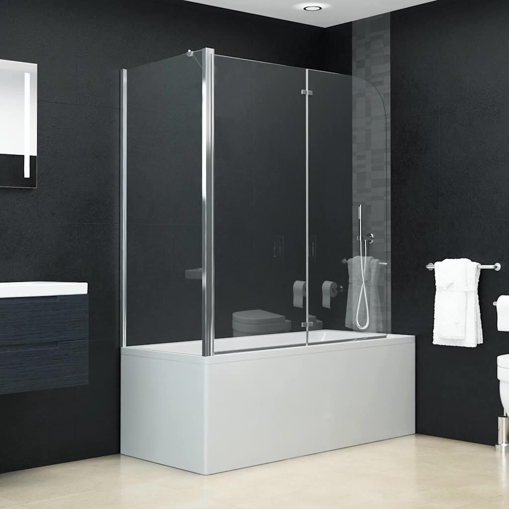 vidaXL Двойно сгъваема душ кабина ESG 120x68x130 см