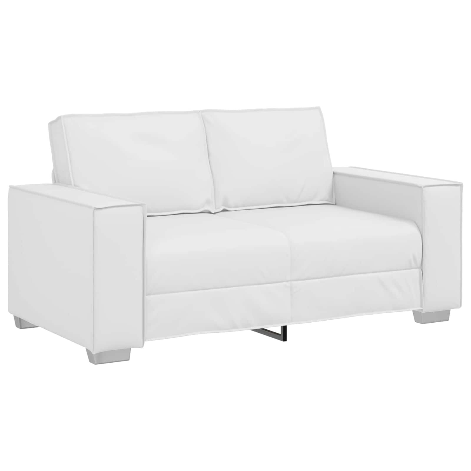 vidaXL Двуместен диван Бял 160 cm Изкуствена