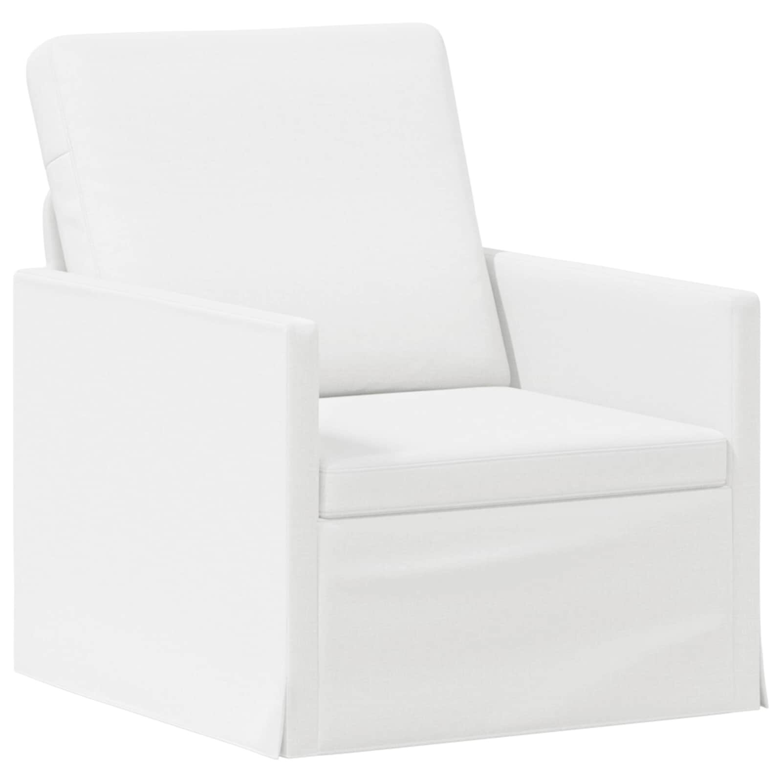 vidaXL Единичен диван Бяло 70 x 81 x 82 см Текстил
