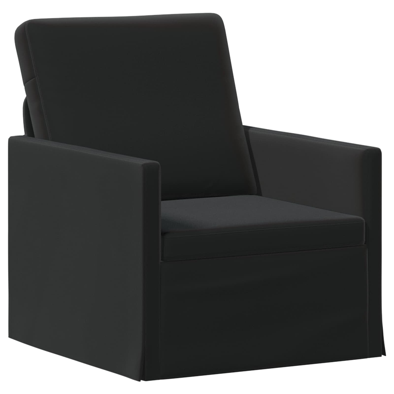 vidaXL Единичен диван Черно 70 x 81 x 82 см Кадифе