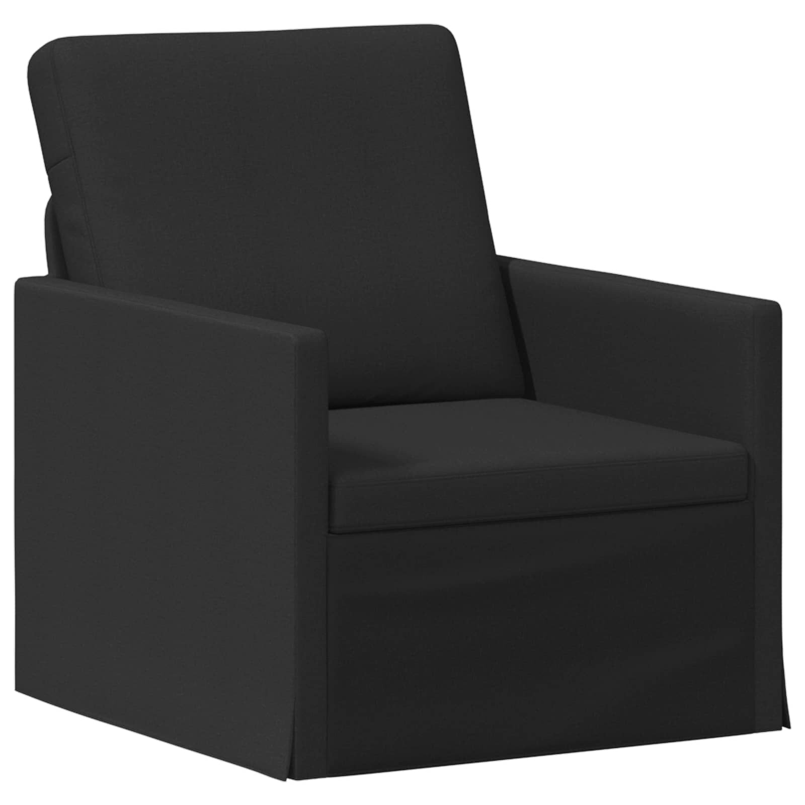 vidaXL Единичен диван Черно 70 x 81 x 82 см Текстил