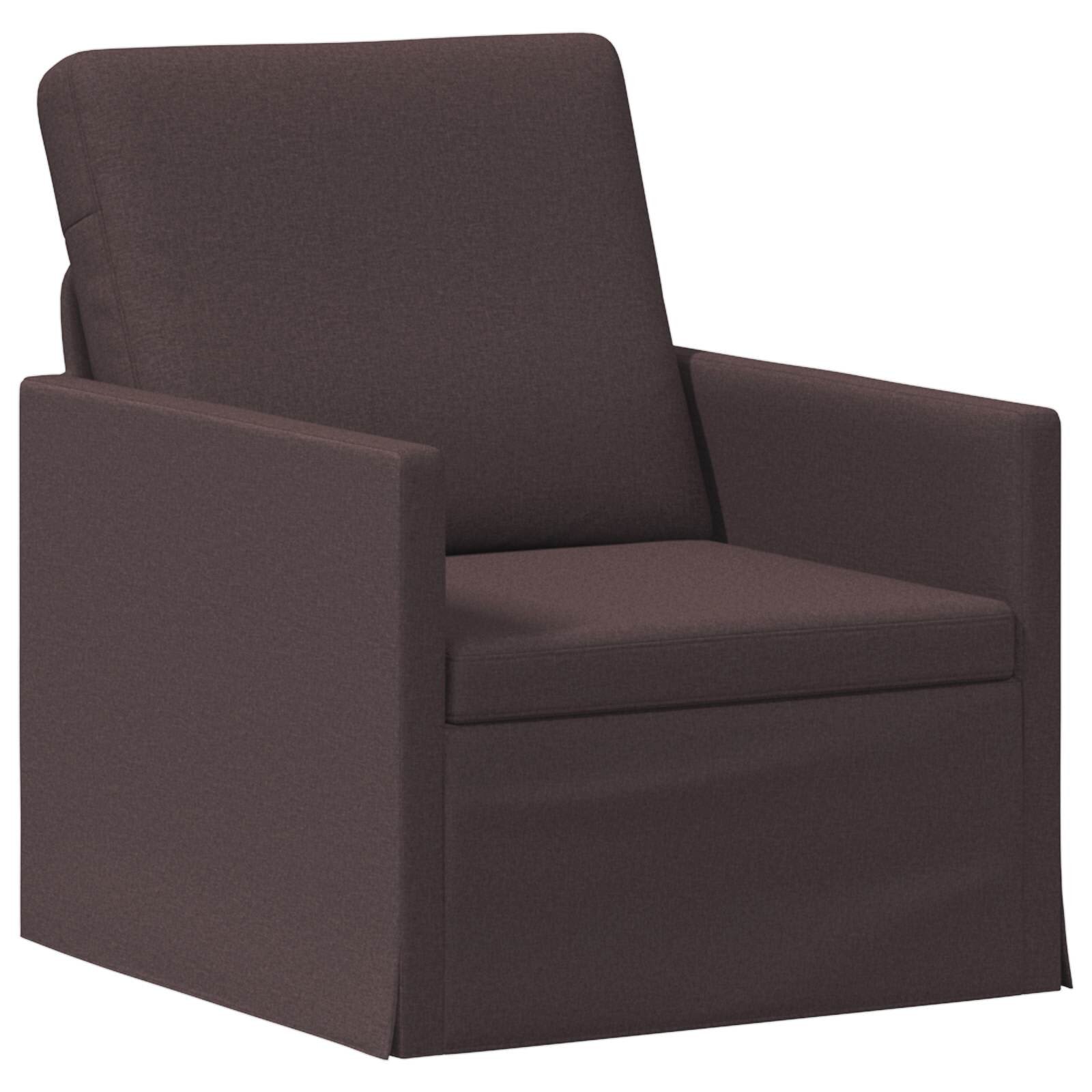 vidaXL Единичен диван Тъмен кафяв 70 x 81 x 82 см Текстил