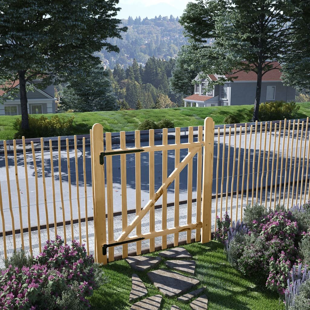 vidaXL Единична порта лешник 100x120 см