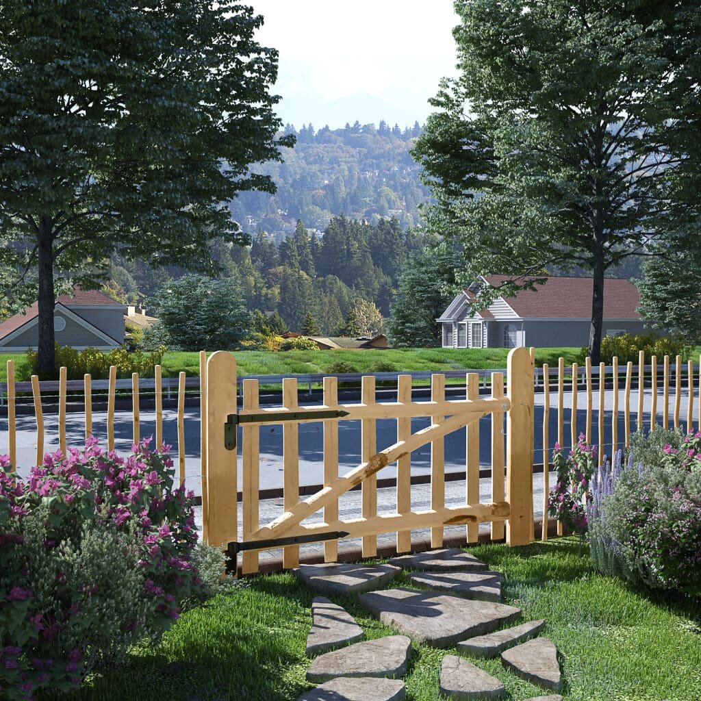 vidaXL Единична порта лешник 100x60 см