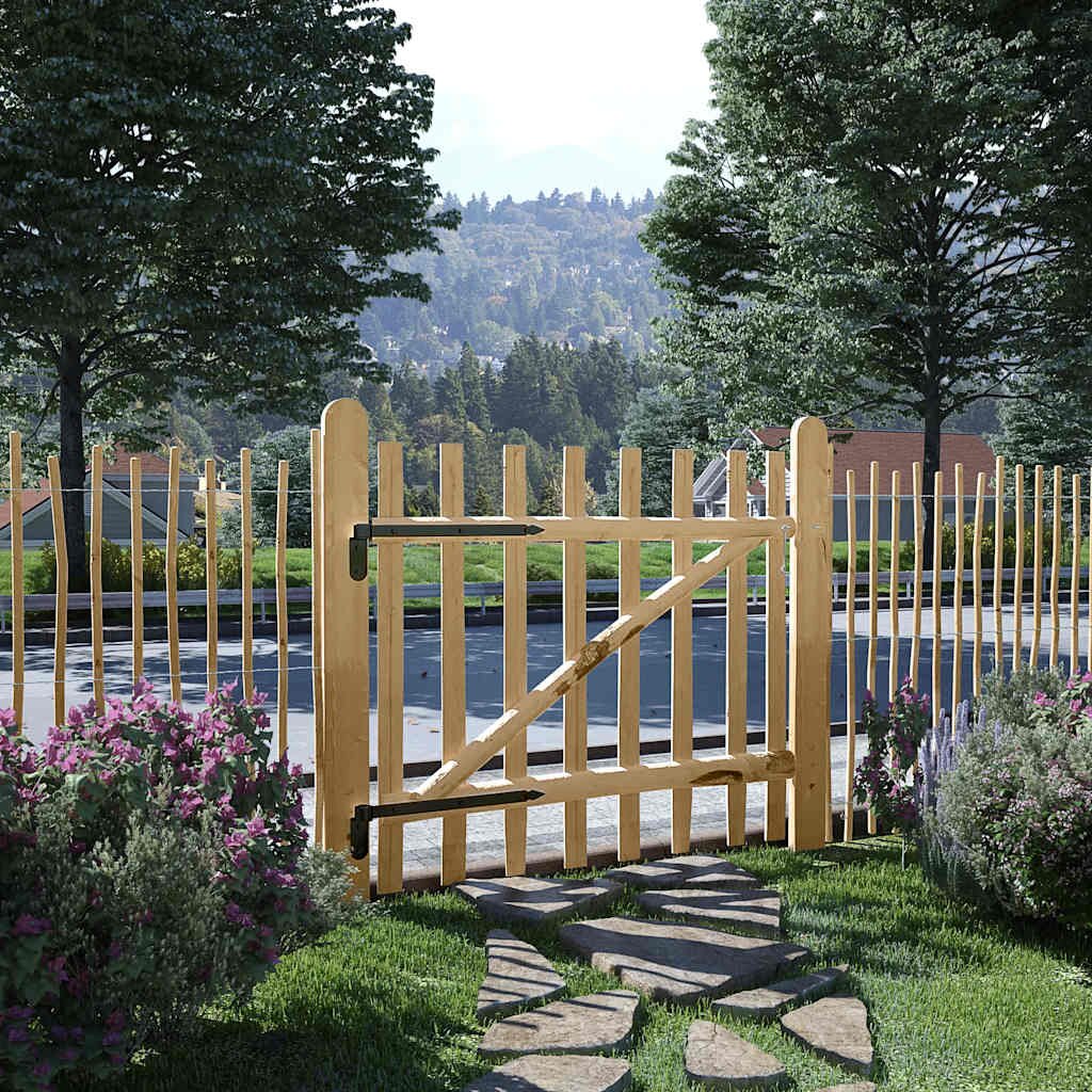 vidaXL Единична порта лешник 100x90 см