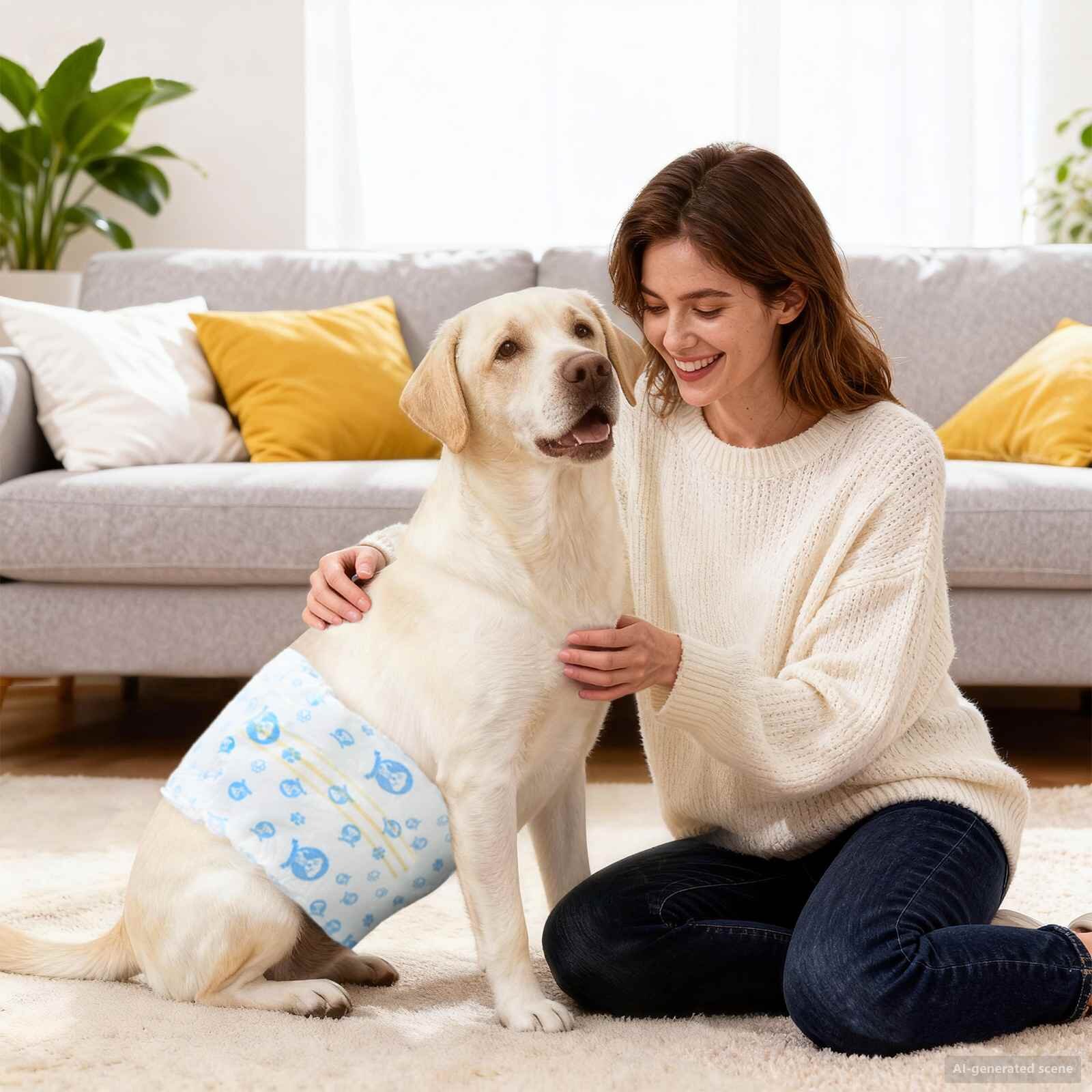 vidaXL Еднократна пелена за кучета мъже 30 бр. Бяло L
