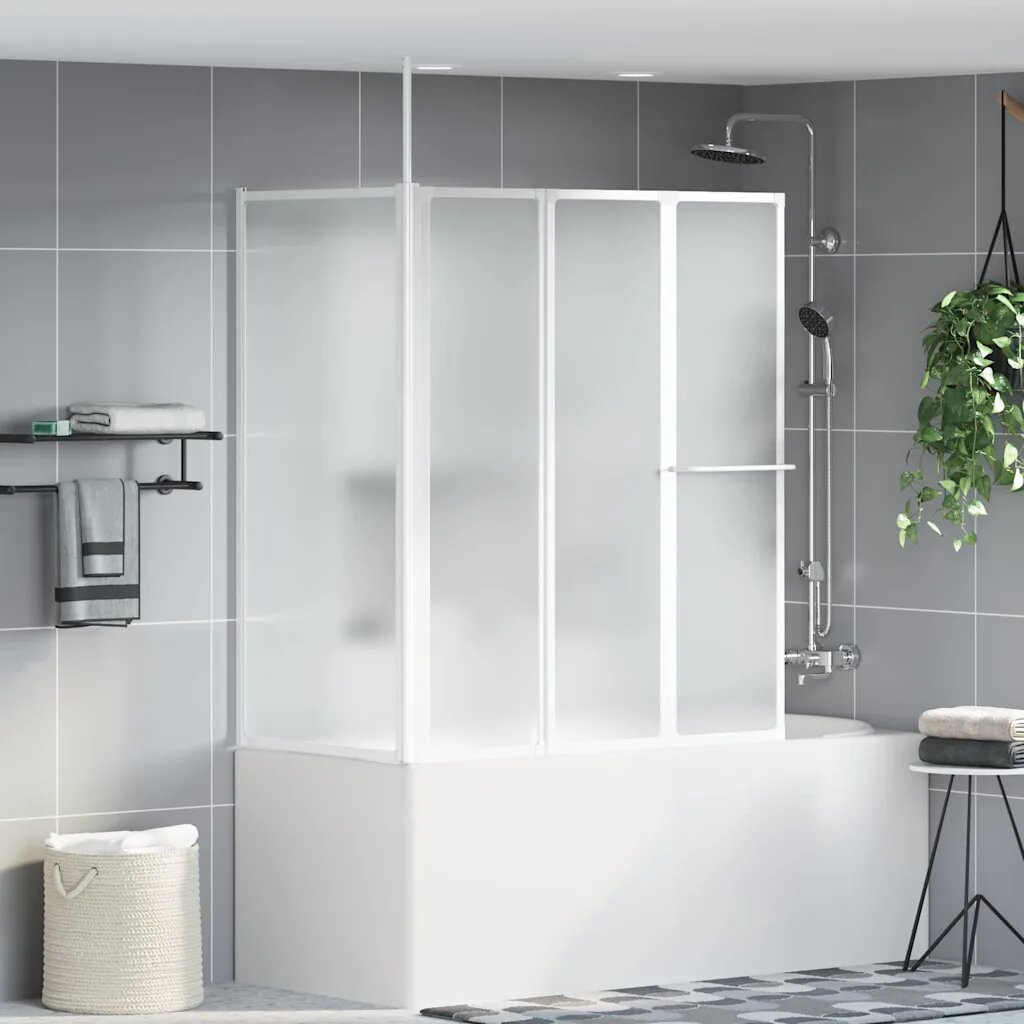 vidaXL Екран за баня Мат 120 x 70 x 137 см Алуминий