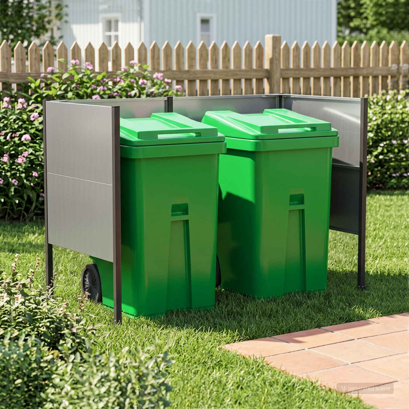 vidaXL Екран за контейнер за отпадъци 167 x 85 x 113 см