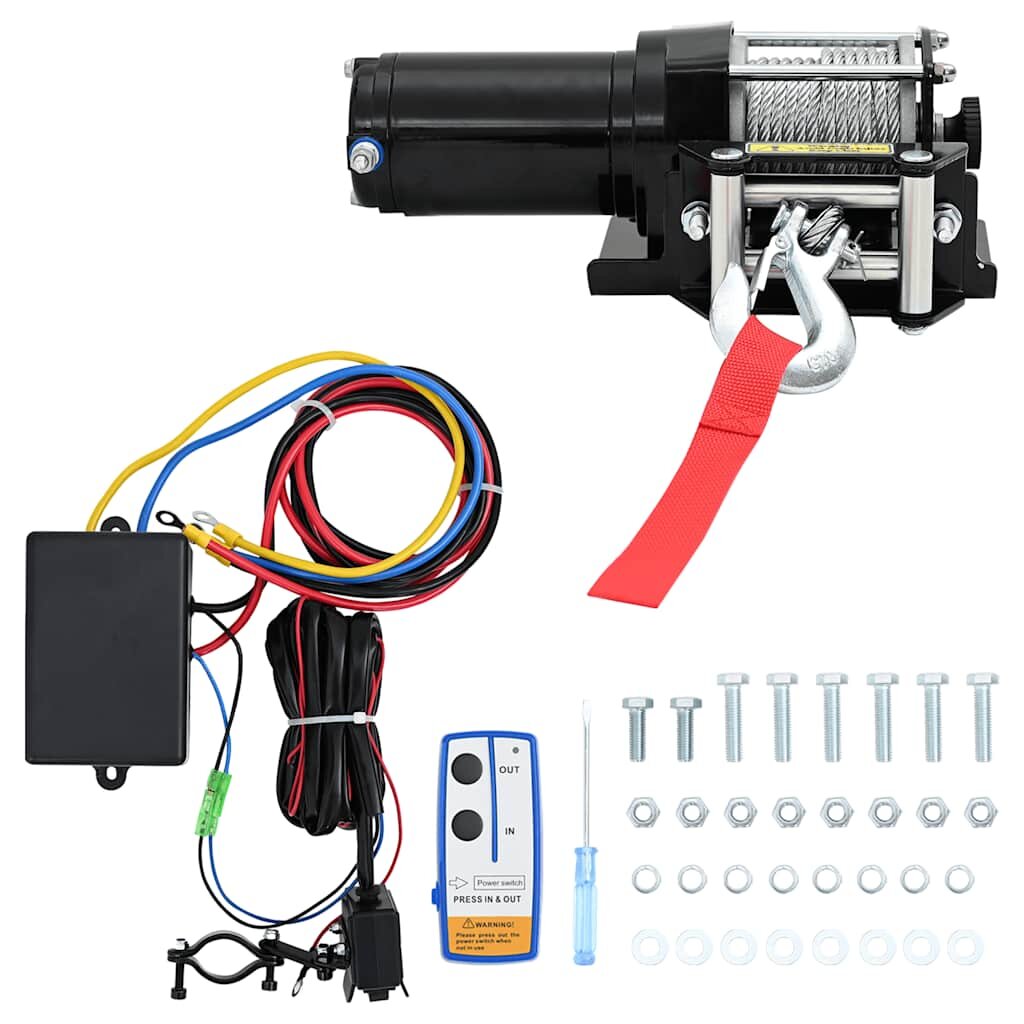 vidaXL Електрическа лебедка капацитет 1360 кг 12 V