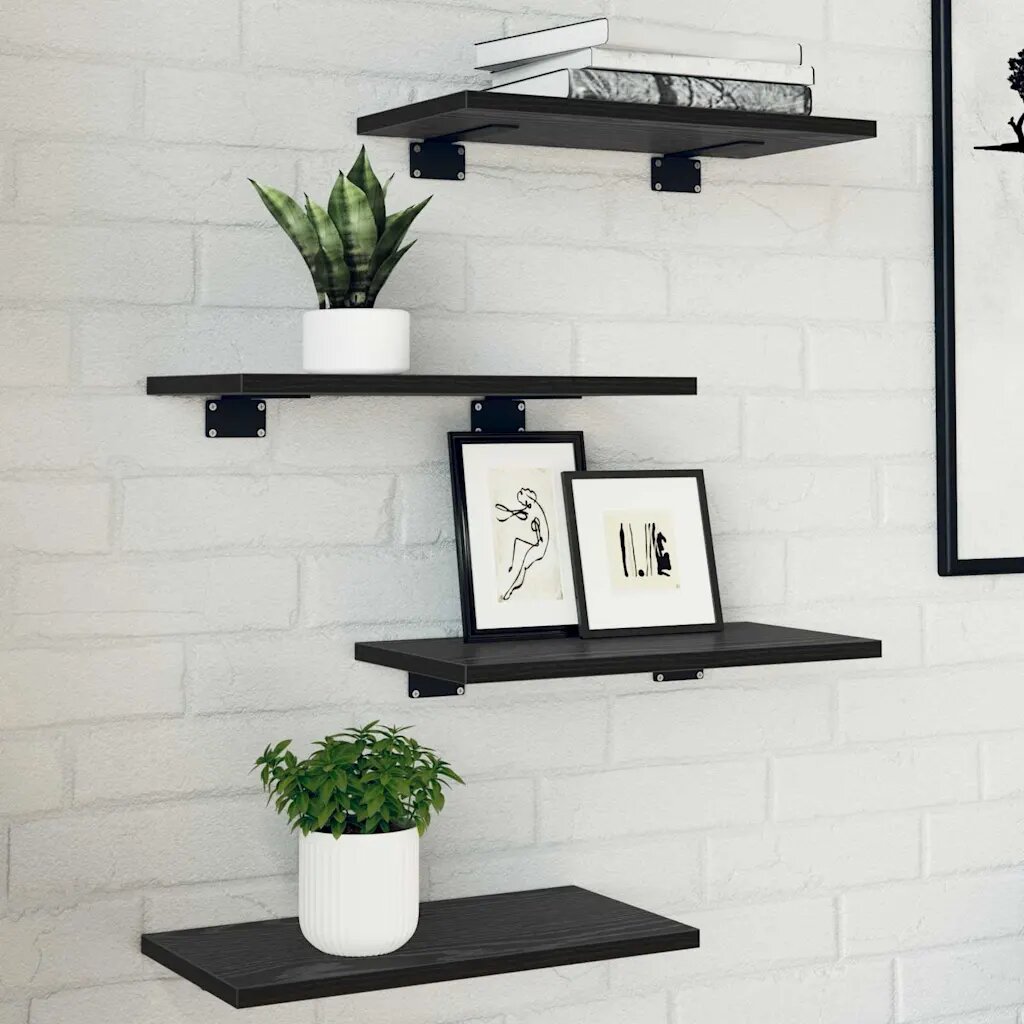 vidaXL Етажерка Борд 3 нива 4 бр. 40 x 20 x 15 cm Инженерна дървесина