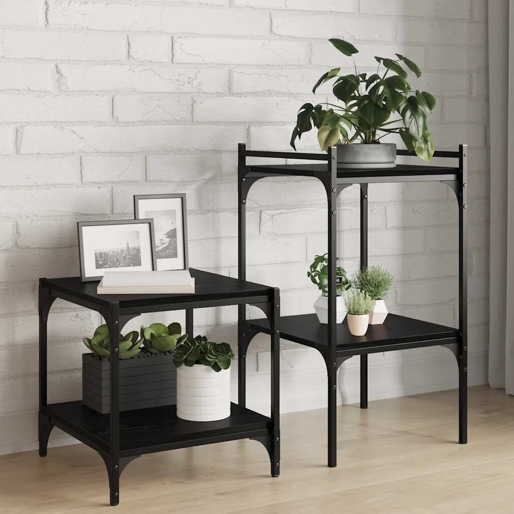 vidaXL Етажерка Борд 3 нива 4 бр. 40 x 40 x 15 cm Инженерна дървесина