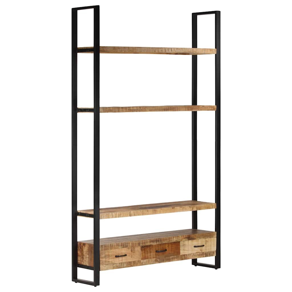 vidaXL Етажерка за книги 118x30x200 см грубо мангово дърво масив
