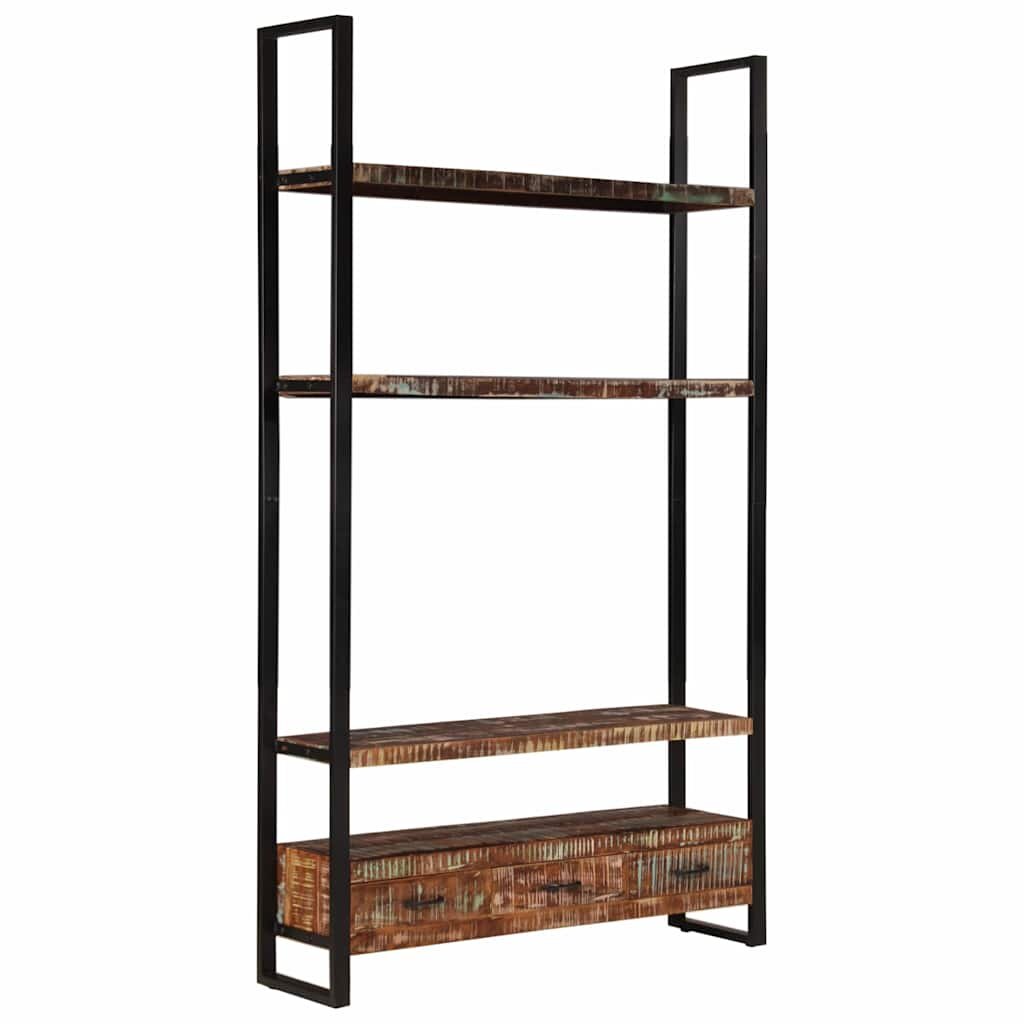 vidaXL Етажерка за книги 118x30x200 см регенерирано дърво масив