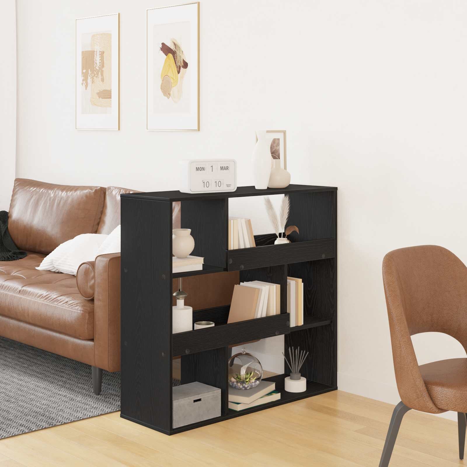 vidaXL Етажерка за книги 4 нива 100 x 33 x 945 см Инженерна дървесина