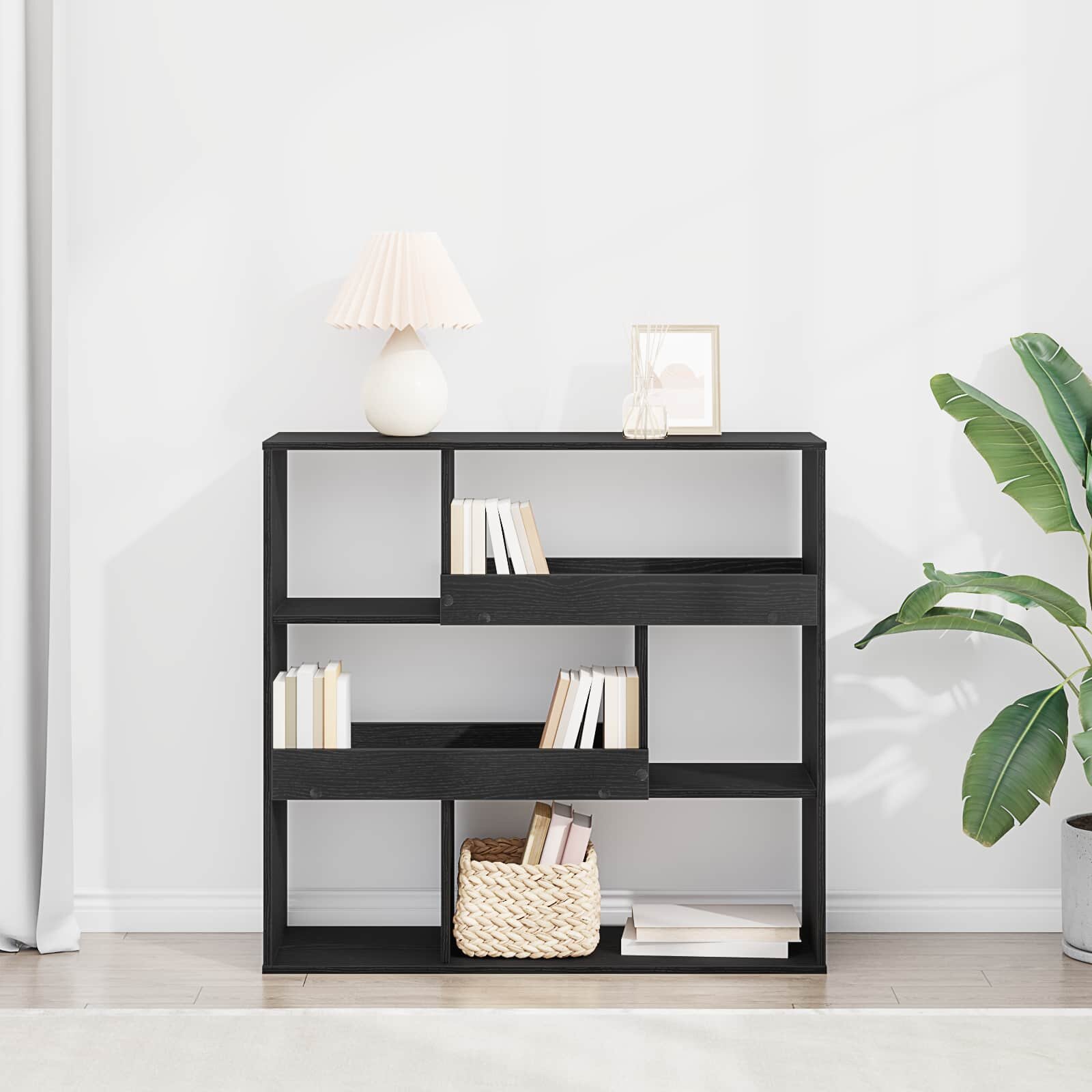 vidaXL Етажерка за книги 4 нива 100 x 33 x 945 см Инженерна дървесина