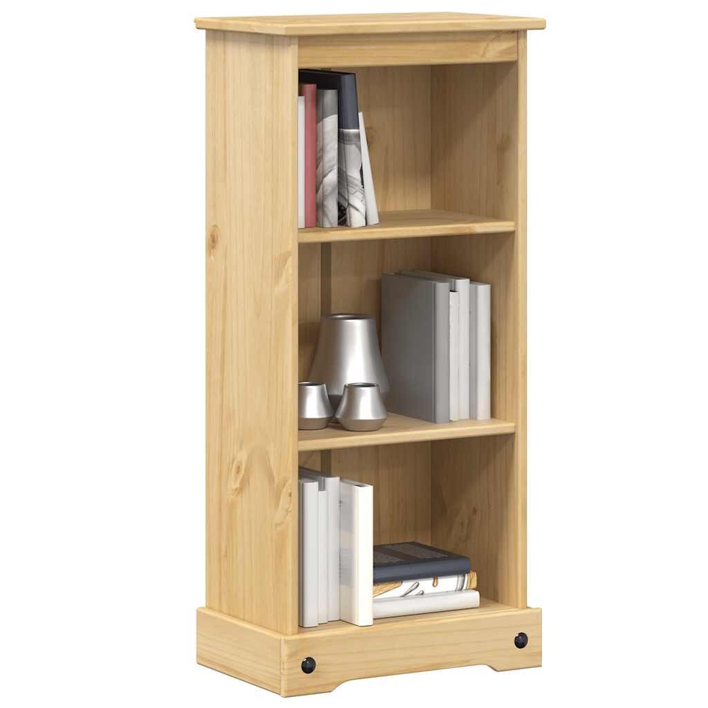 vidaXL Етажерка за книги "Corona" 46x29x100 см масивно дърво бор