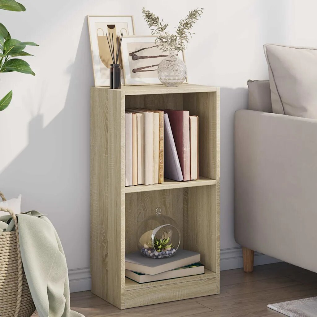 vidaXL Етажерка за книги дъб сонома 40x24x75 см инженерно дърво