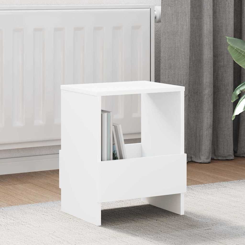 vidaXL Етажерка за списания 2 бр. Бяло 35 x 30 x 45 см