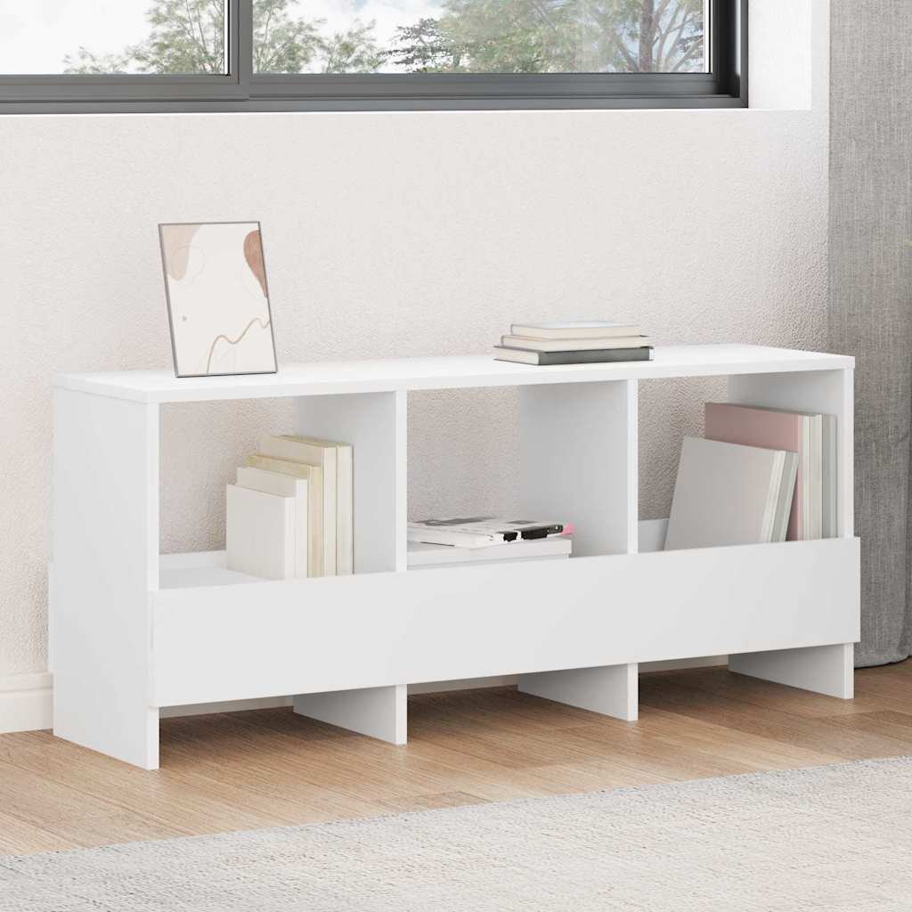 vidaXL Етажерка за списания Бяло 102 x 30 x 45 см