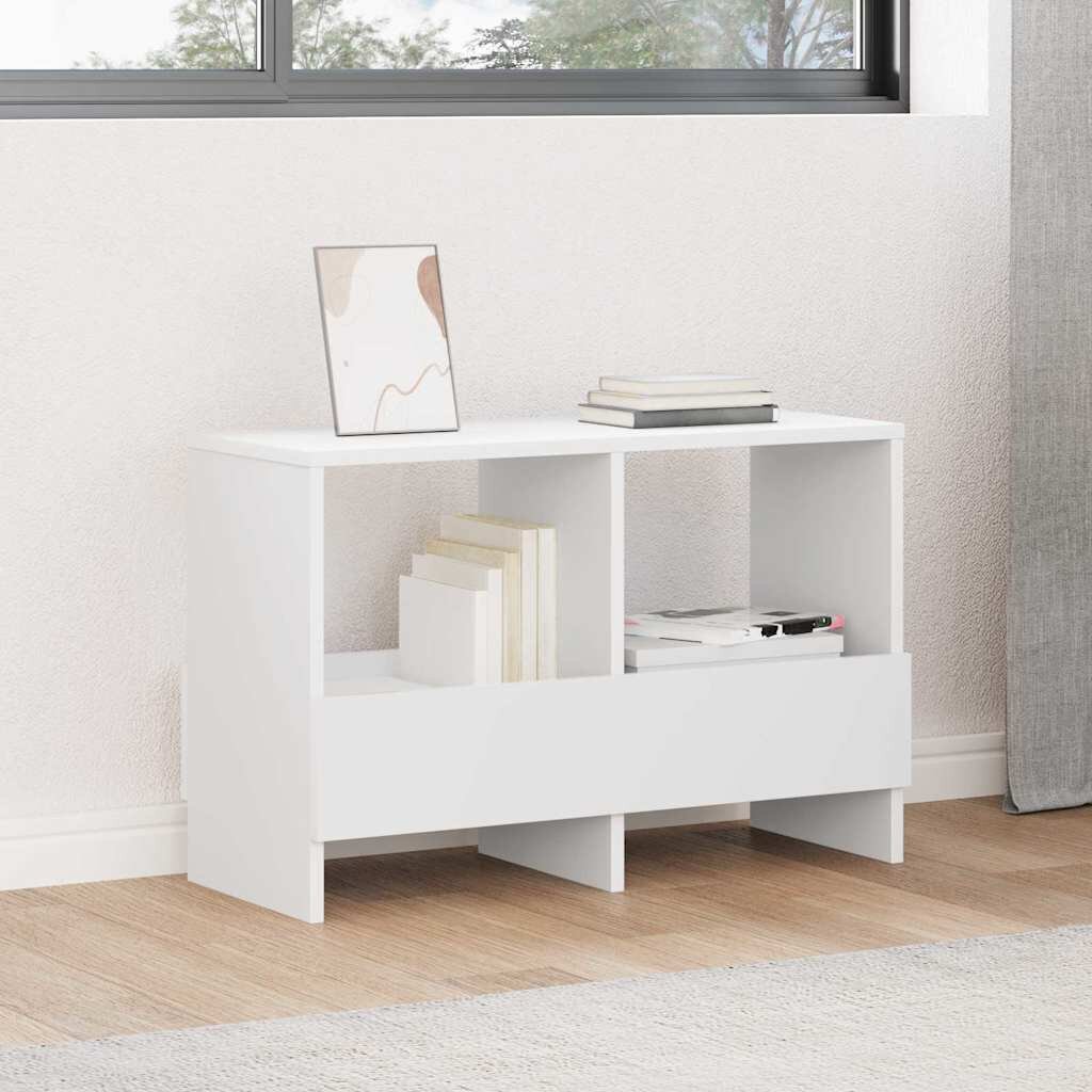 vidaXL Етажерка за списания Бяло 685 x 30 x 45 см