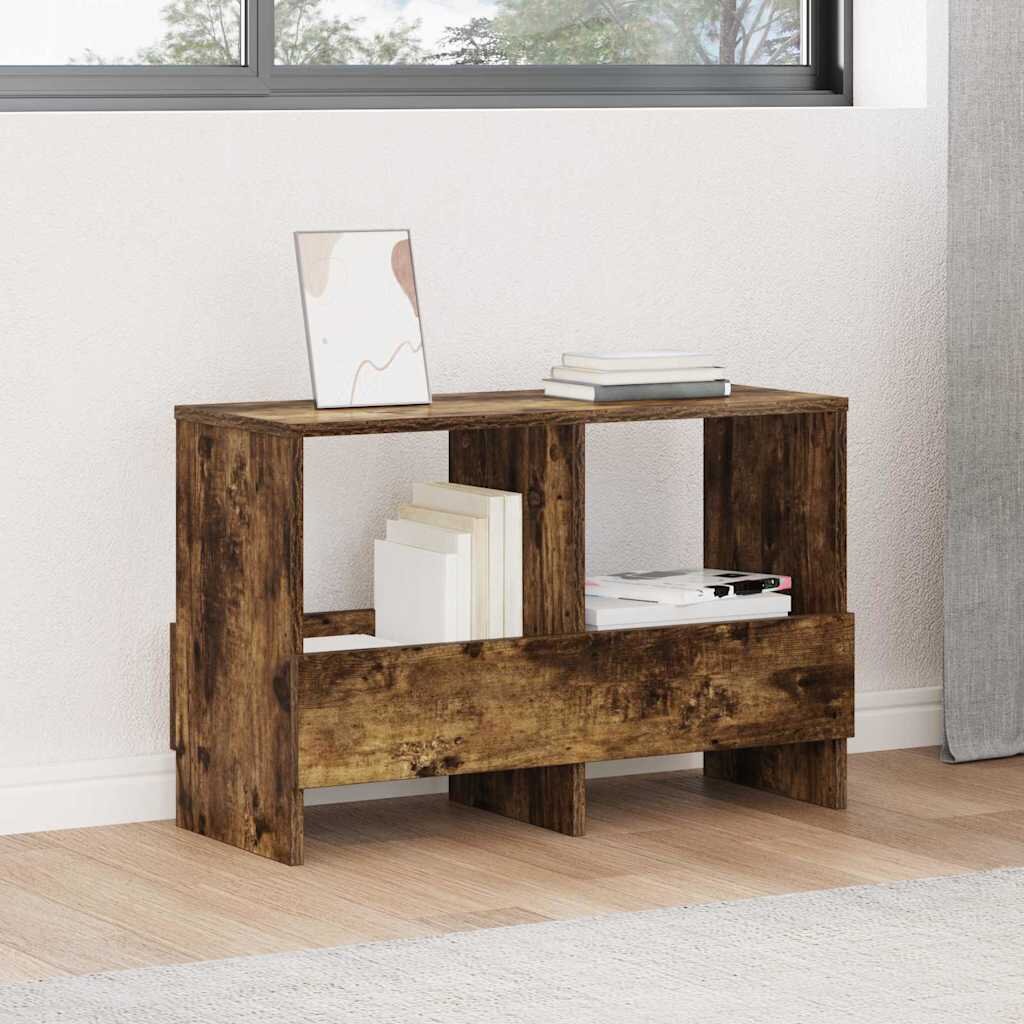 vidaXL Етажерка за списания Димян дъб 685 x 30 x 45 см