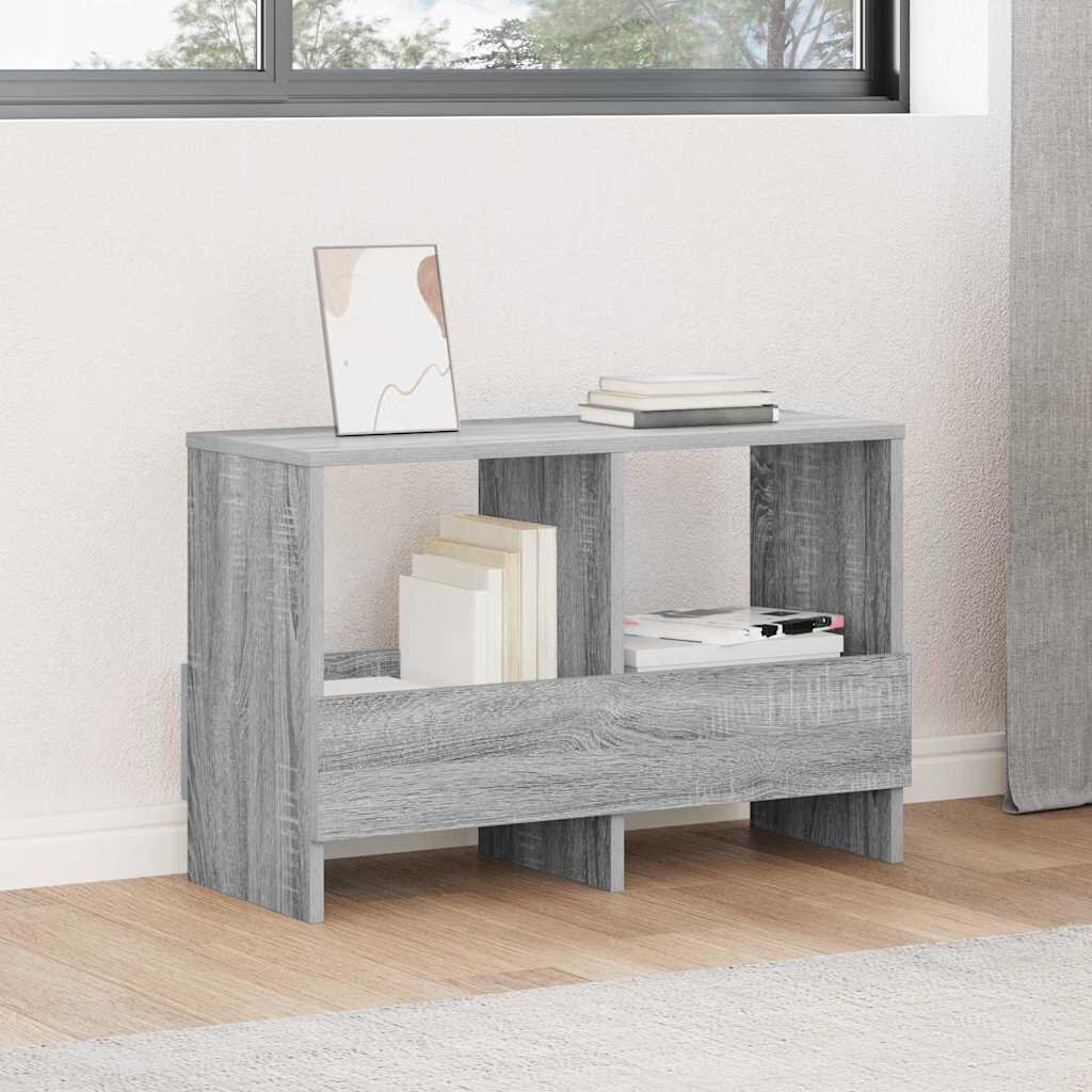 vidaXL Етажерка за списания Сив Сонома 685 x 30 x 45 см