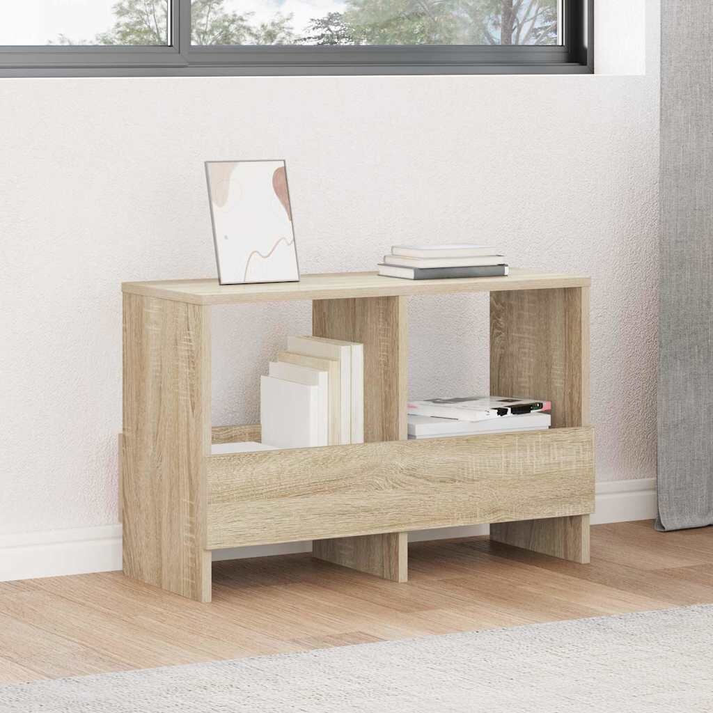 vidaXL Етажерка за списания Сонома дъб 685 x 30 x 45 см