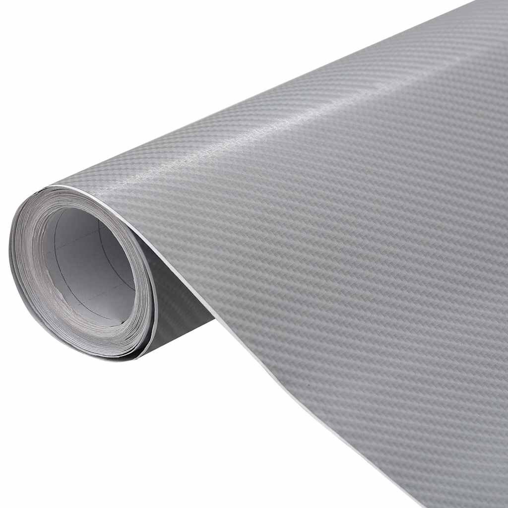 vidaXL Фолиа за кола 2 бр 4D сребристи 100x150 см