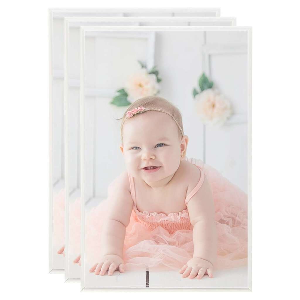 vidaXL Фоторамки за колаж 3 бр за маса сребристи 13x18 см МДФ