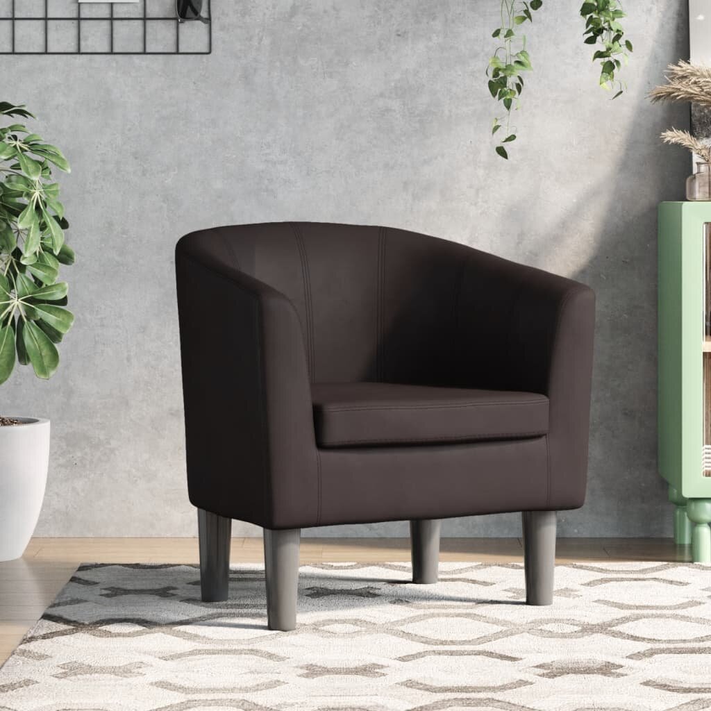 vidaXL Фотьойл кафяв изкуствена кожа