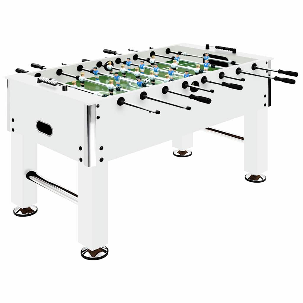 vidaXL Футболна маса джаги стомана 60 кг 140x745x875 см бяла