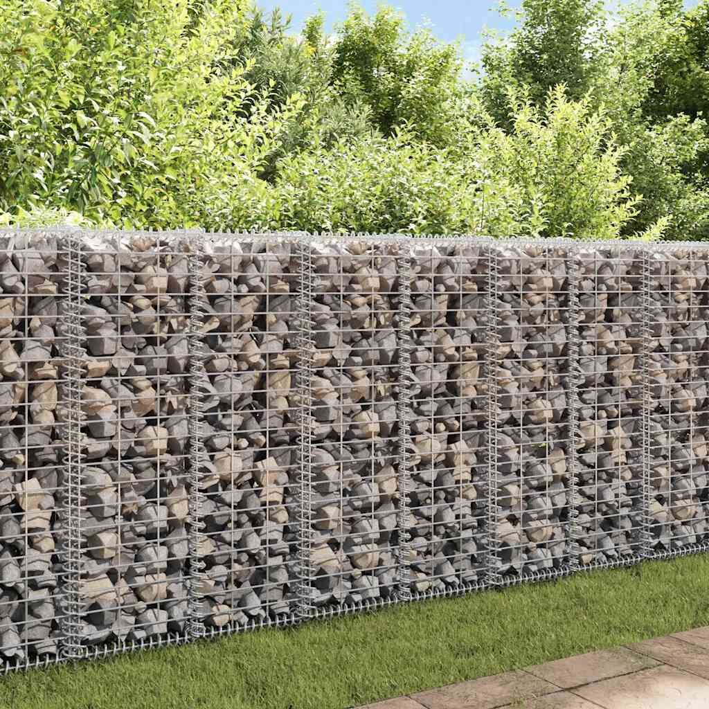 vidaXL Габион кошница с капаци поцинкована тел 100x30x30 см