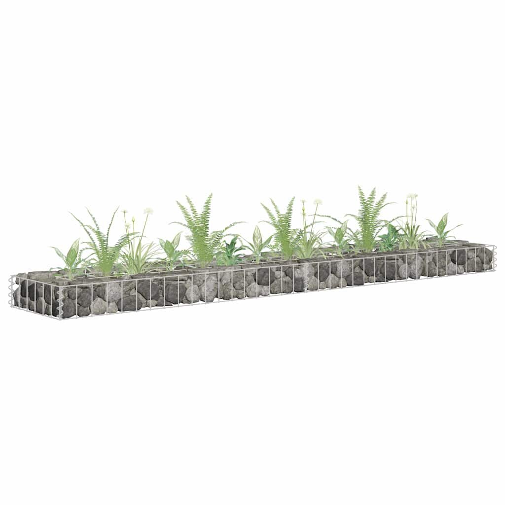vidaXL Габион повдигната леха поцинкована стомана 180x30x10 см