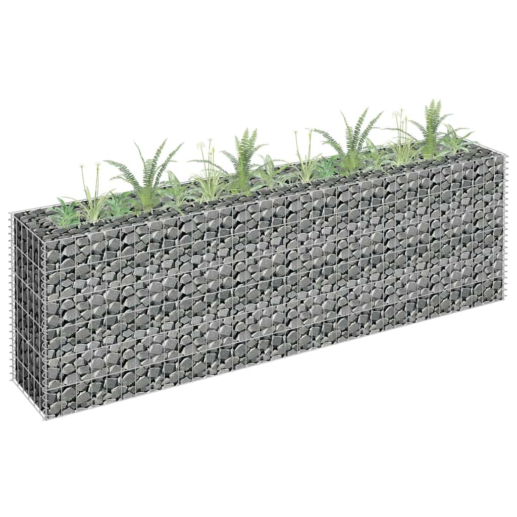 vidaXL Габион повдигната леха поцинкована стомана 180x30x60 см