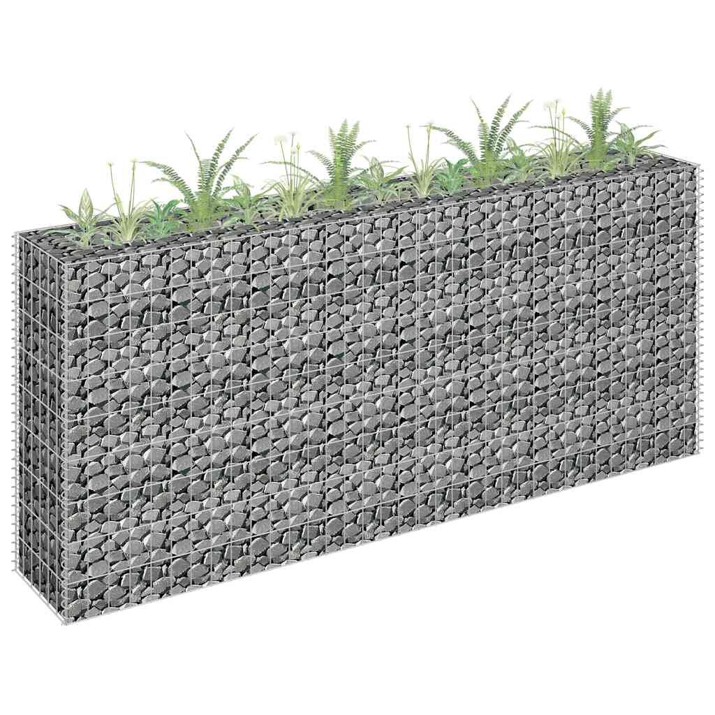 vidaXL Габион повдигната леха поцинкована стомана 180x30x90 см