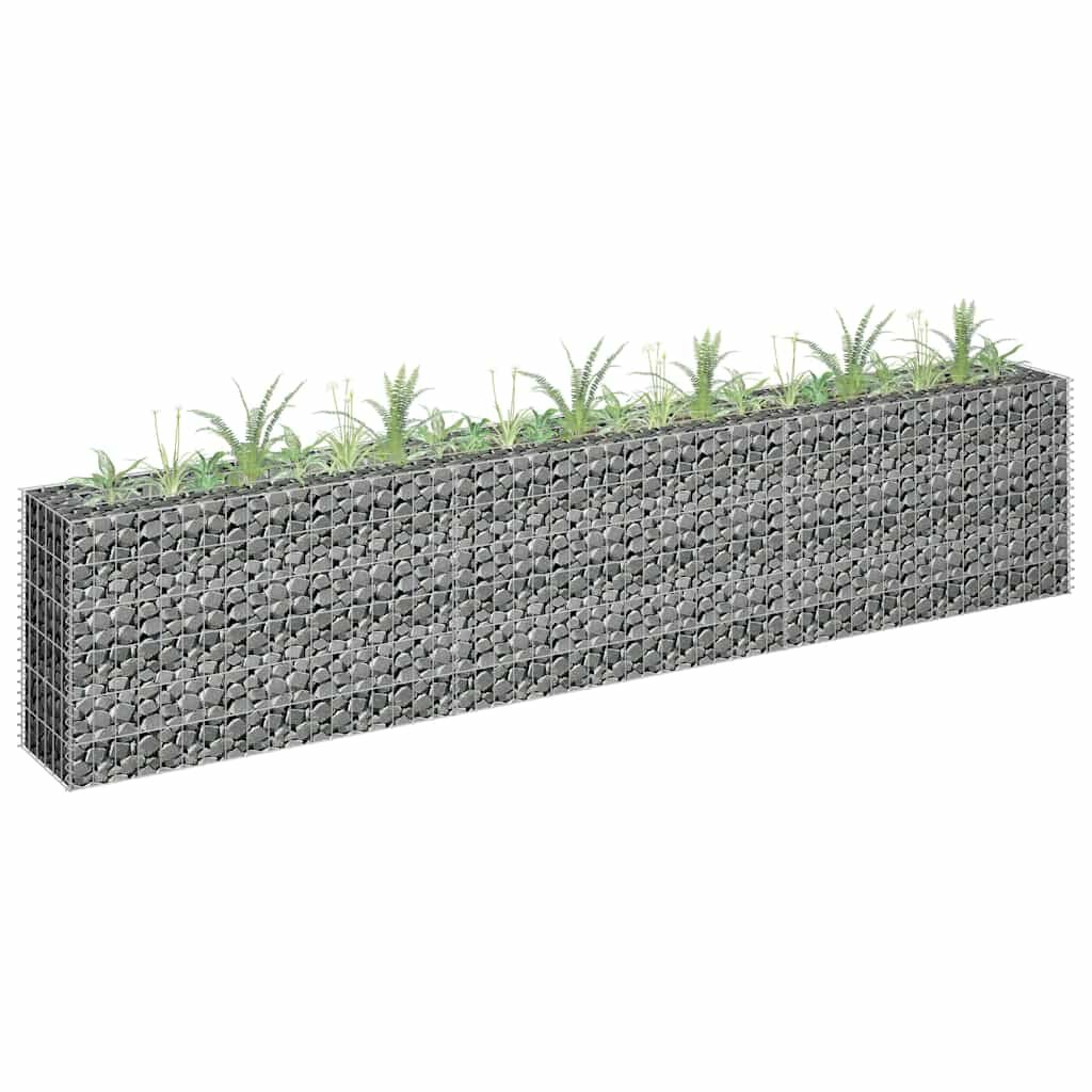 vidaXL Габион повдигната леха поцинкована стомана 270x30x60 cм