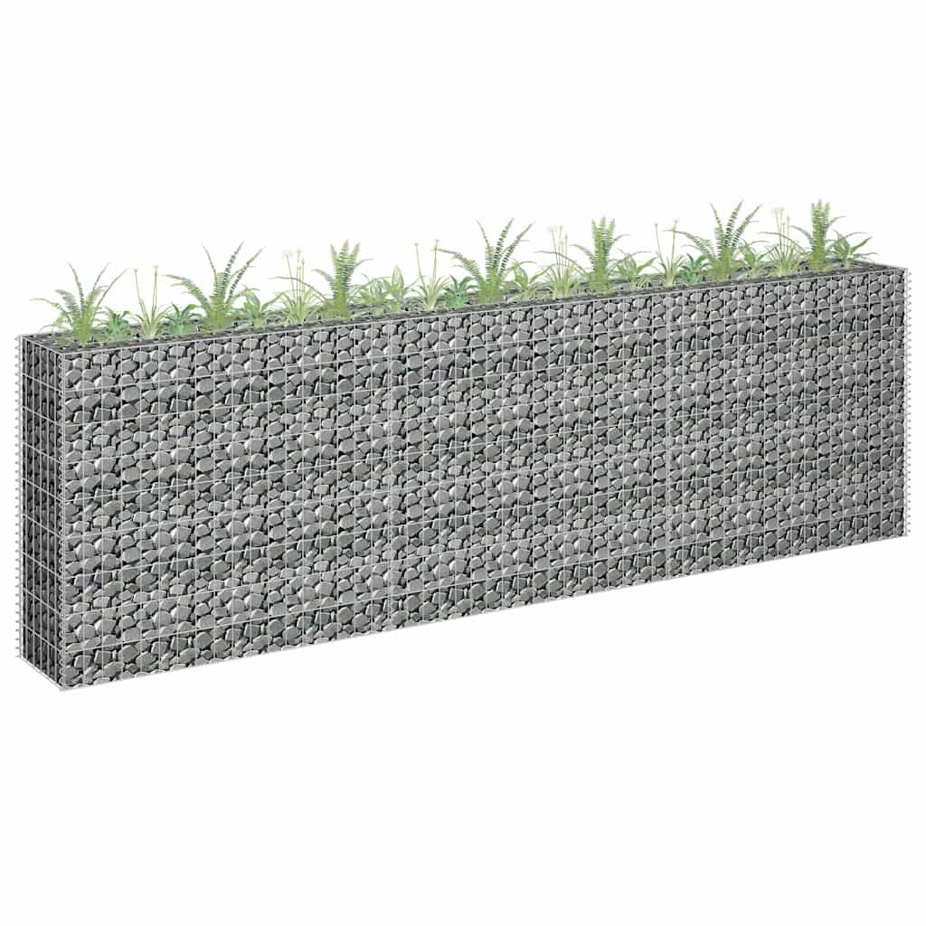 vidaXL Габион повдигната леха поцинкована стомана 270x30x90 cм