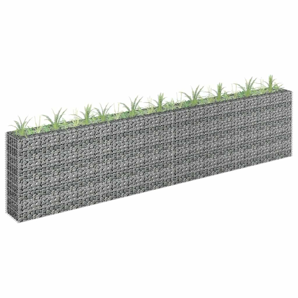 vidaXL Габион повдигната леха поцинкована стомана 360x30x90 cм