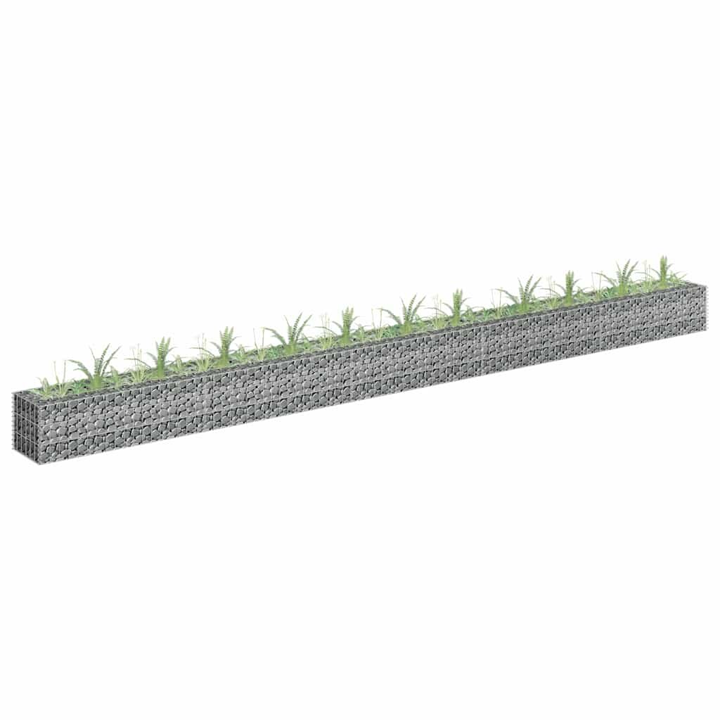 vidaXL Габион повдигната леха поцинкована стомана 450x30x30 cм