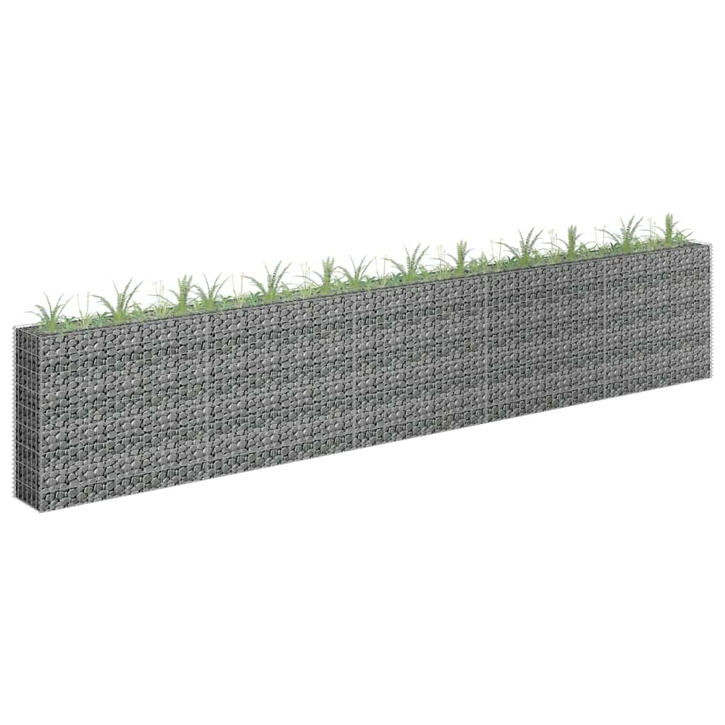 vidaXL Габион повдигната леха поцинкована стомана 450x30x90 cм