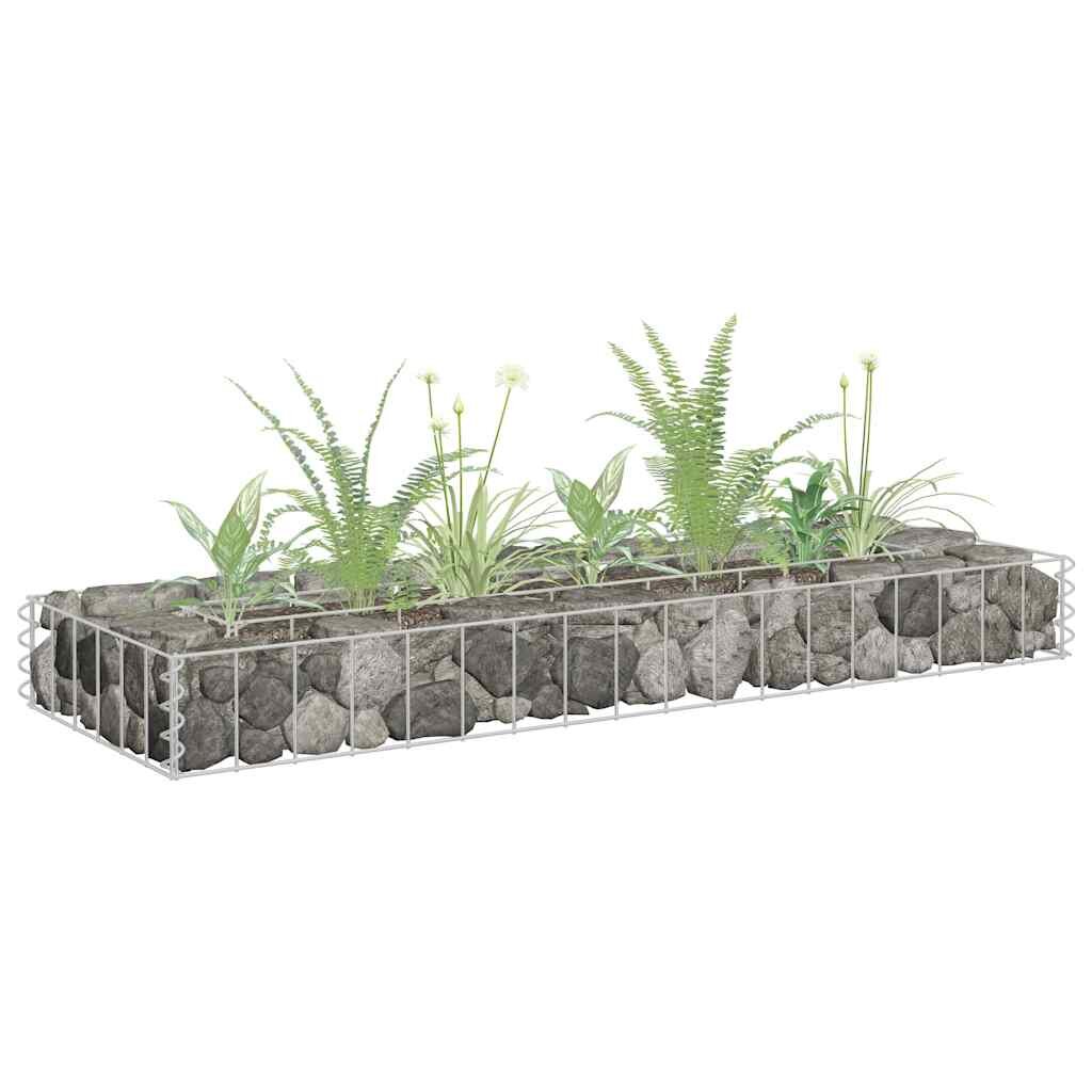 vidaXL Габион повдигната леха поцинкована стомана 90x30x10 cм